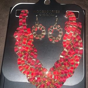 Necklace and earrings set